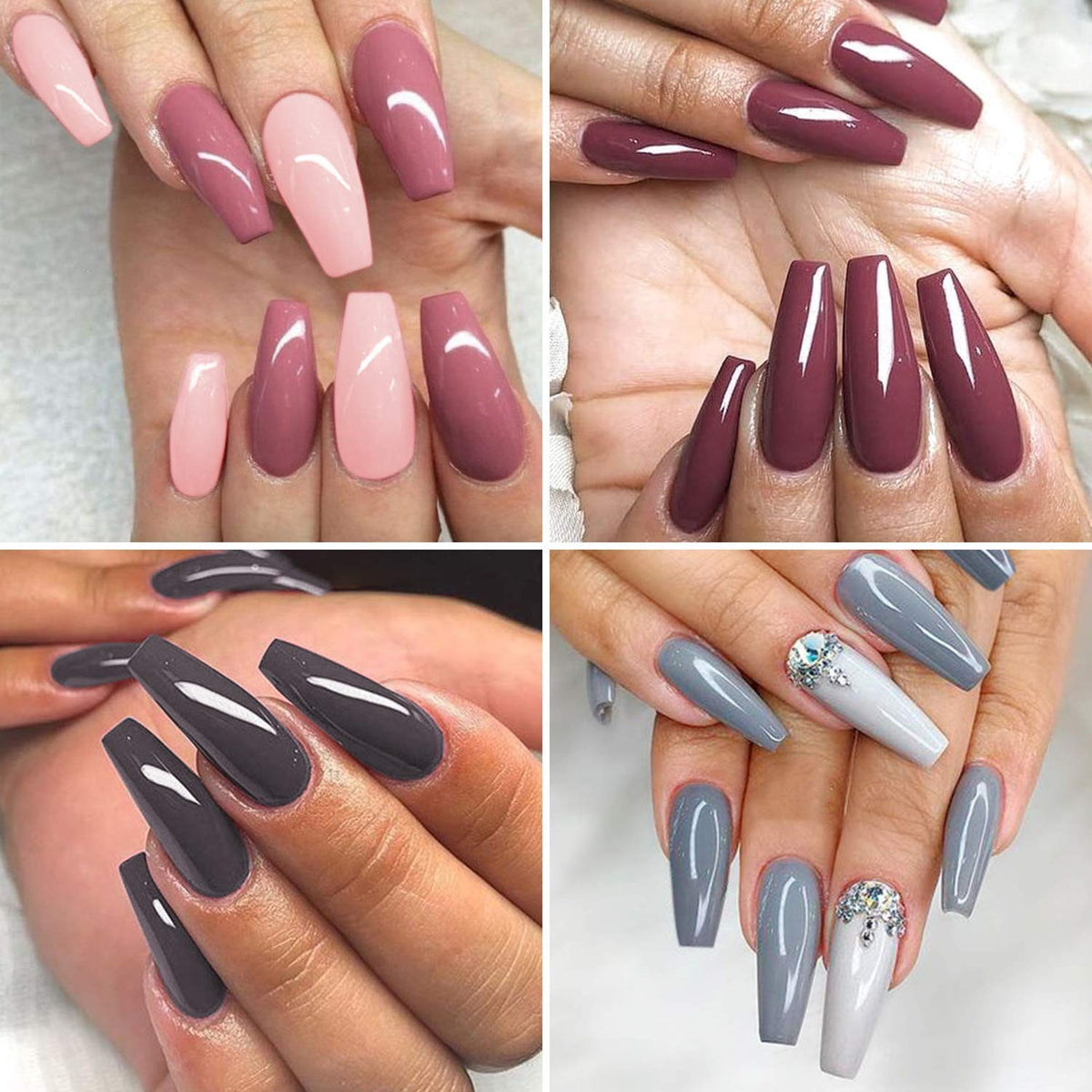 AZUREBEAUTY Nails Gel Nail Polish Start Kit with 84W Nail Lamp, Gel Nail Polish Kit Nude Pink Glitter 6 Colors 10ML Gel Polish and No Wipe Top and Base Coat, Soak Off Gel Color Set Manicure Tools