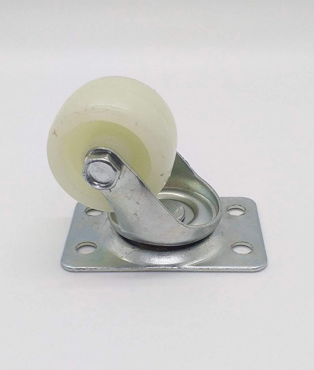 Wheel Coaster 2" Swivel White