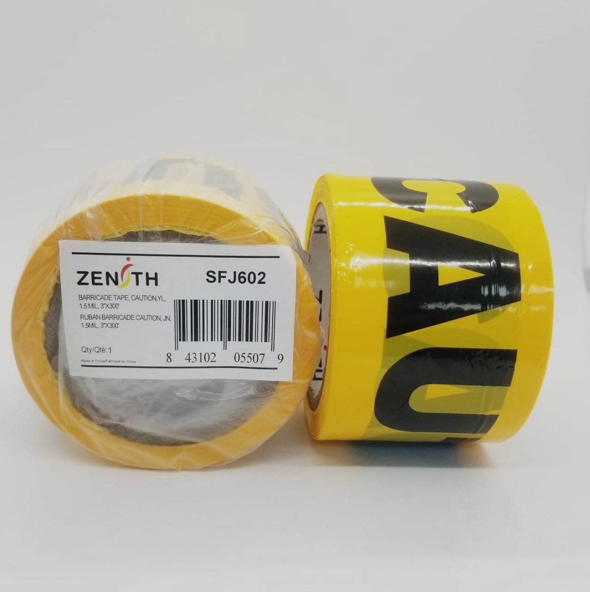 ZENITH Tape Caution 300FTX3"X1.5MIL #SFJ602 Yellow