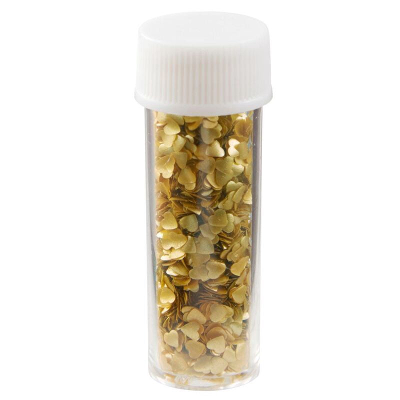 WILTON Baking Gold Heart Edible Accents 0.06 OZ