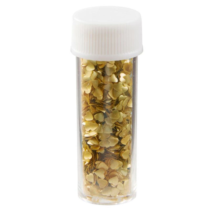 WILTON Baking Gold Heart Edible Accents 0.06 OZ