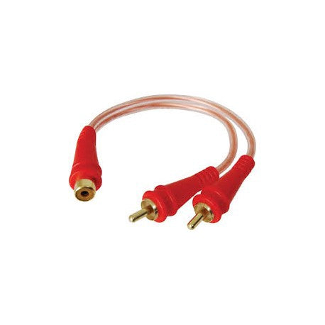 AUDIO PIPE Lead 1 Rca Female to 2 Rca Male 6" BMS-G-YF-2M Y Type Splitter