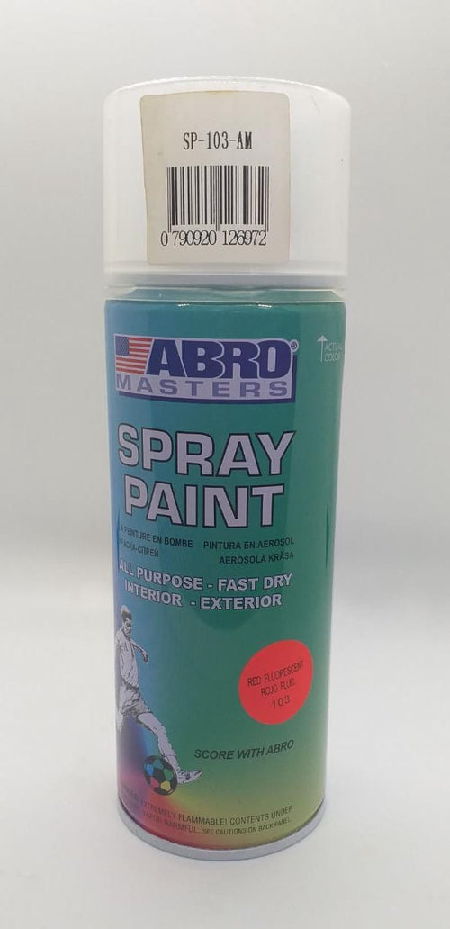 ABRO Tin Spray Red Flourescent #103