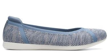 CLARKS Footwear Women Carly Hope Ballet Flat Tan Black / Blue / Tan Black / 7