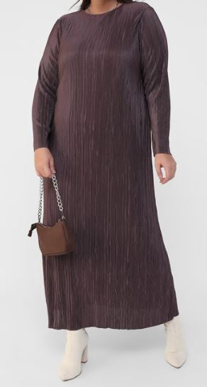 Gown Abaya Lined Plum Plus Size