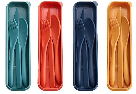Utensil Set W/CASE Travel Reusable Adults / Kids