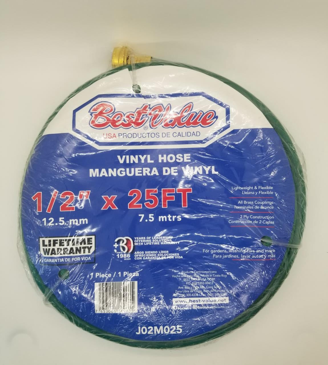 BEST VALUE Hose 1/2" X 25FT Garden Roll J02M025