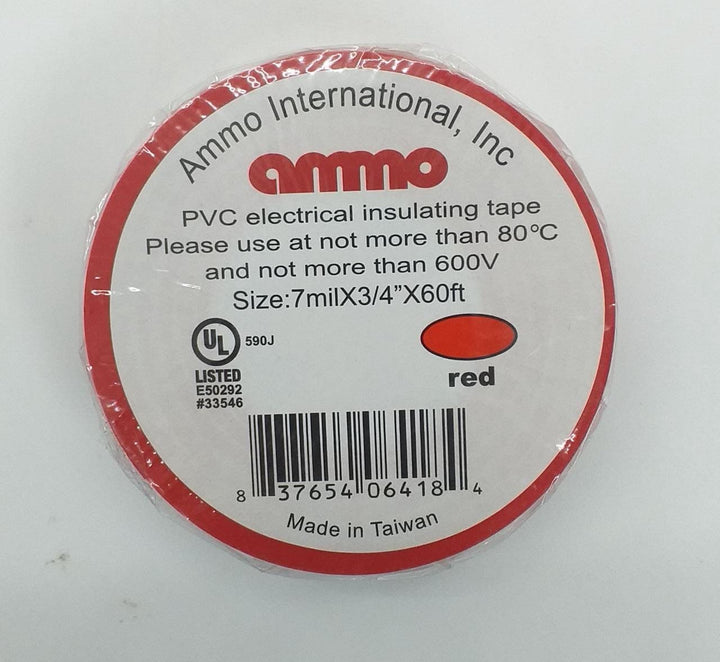 AMMO Tape Insulation PVC Red 3/4" X 60FT