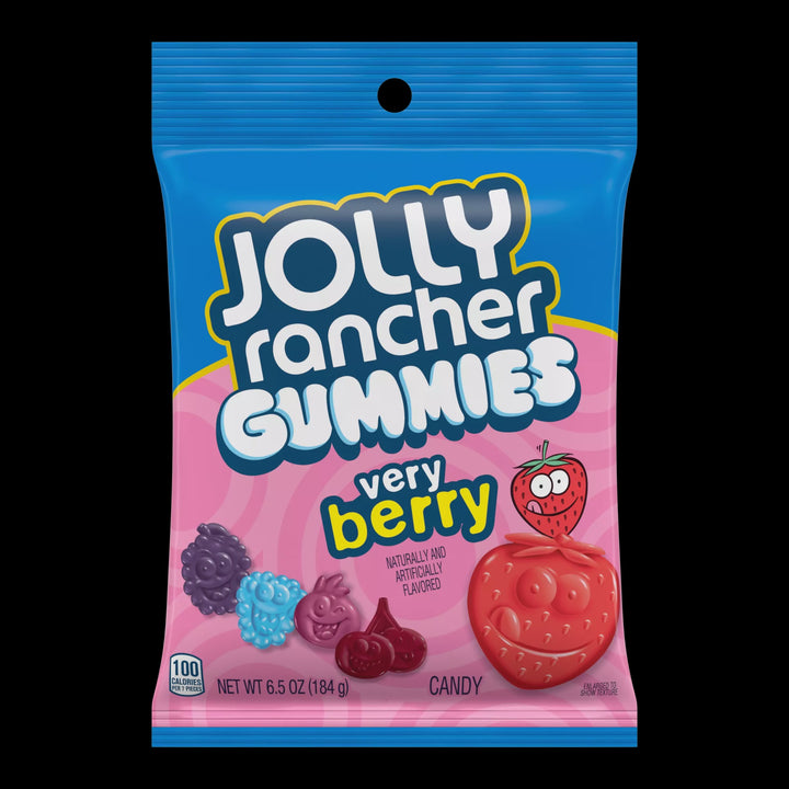HERSHEY'S Jolly Rancher Gummies Very Berry Candy 6.5OZ 184G