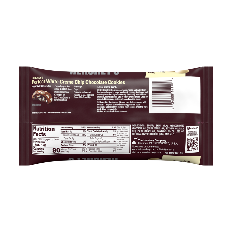 HERSHEY'S Baking Premier White Creme Chips 12OZ 340G