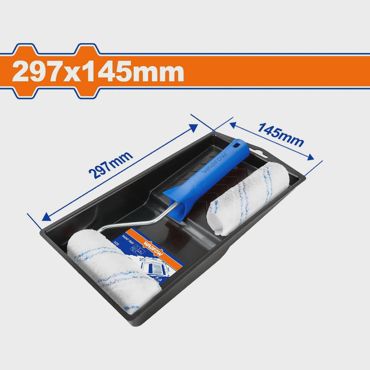 WADFOW Roller Brush 4" 4IN1 Kit WCB3H34 with Tray