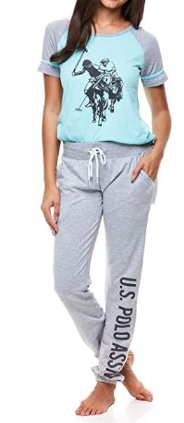 US POLO ASSN. Women PJ/LOUNGE Wear Set Us Polo Blue & Grey