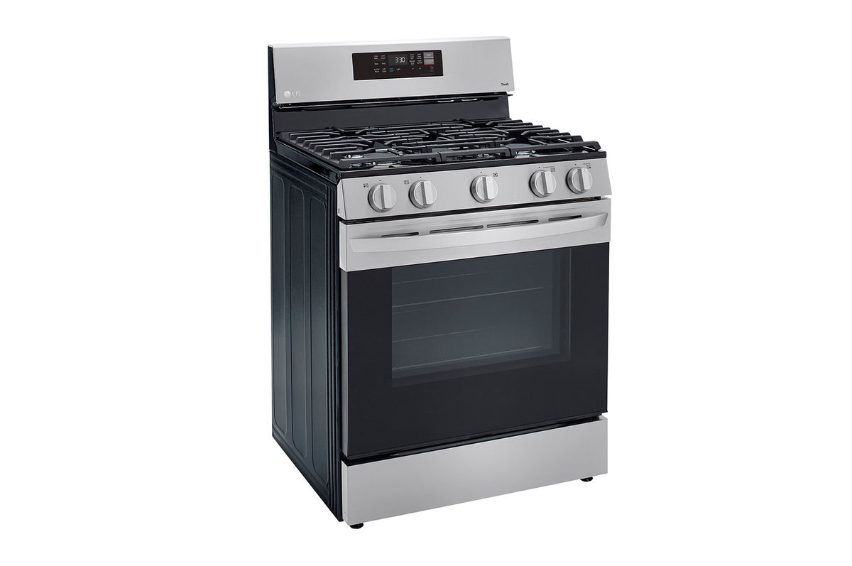 LG Stove 5 Burner 30" LRGL5823S with Air Fryer Smart WIFI Fan Convection Easy Clean with PLATE-GRIDDLE