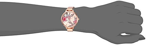 NINE WEST Watch Women NW/2044RGPK Rose GOLD-TONE and Blush Pink Strap