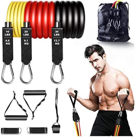 SENYMIN Resistance Band 9PCS Set Fitness Band Gym