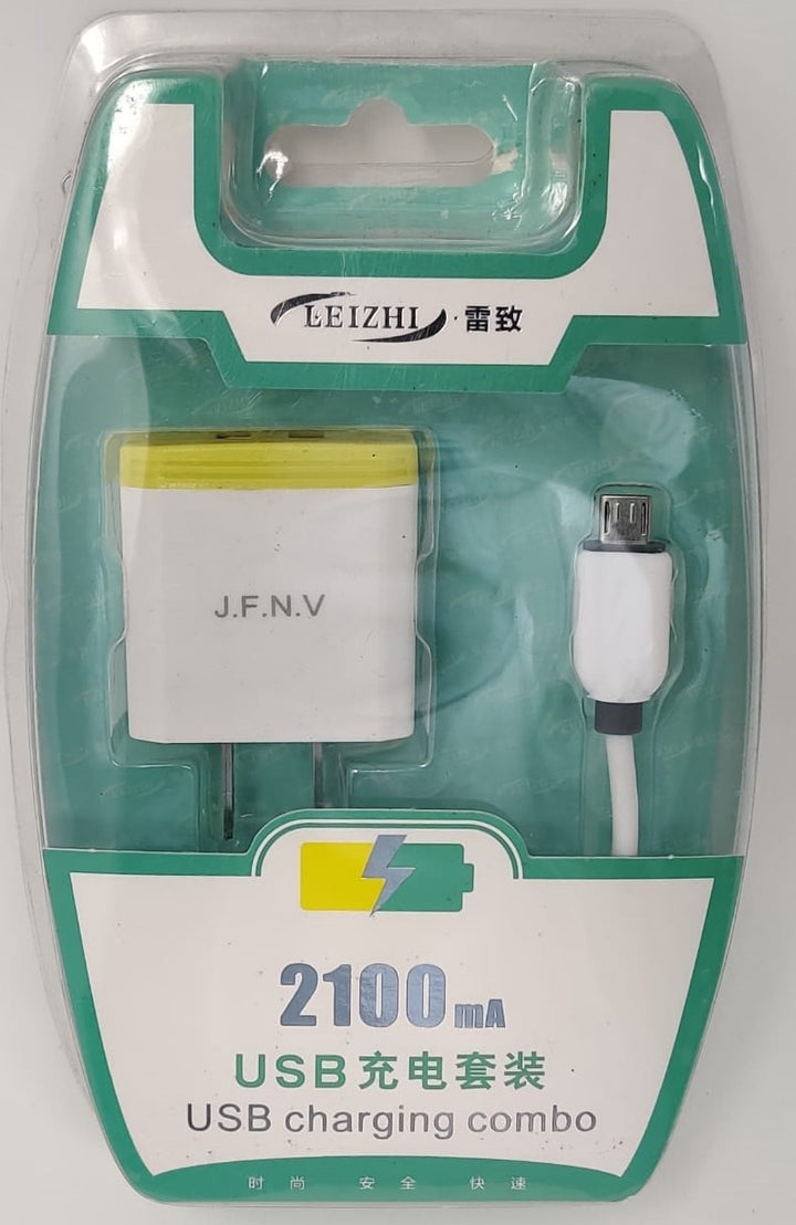 GENERIC USB Adaptor with Cable Micro 2100MA Leizhi Combo