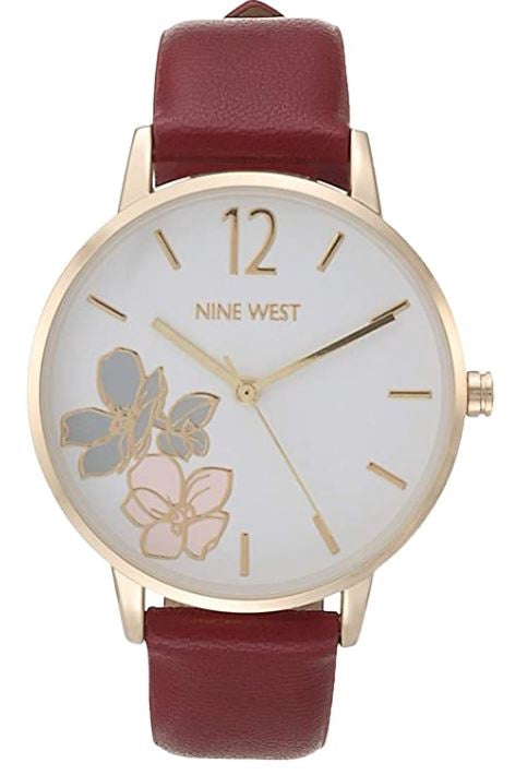 NINE WEST Watch Women's Flower Dial Strap NW/2552