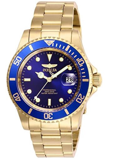 INVICTA Watch Men Pro Diver Quartz Stainless Steel Strap Blue Dial