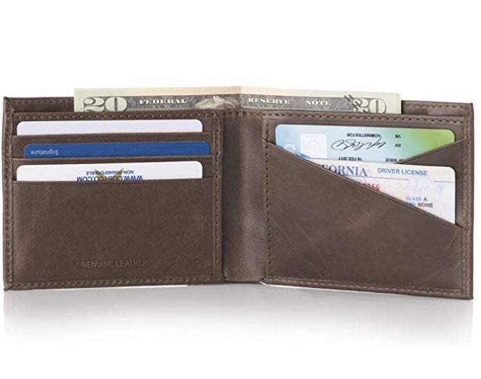 ALPINESWISS Wallet Men Alpine Swiss Double Diamond Rfid Bifold Wallet with Divided Bill Section