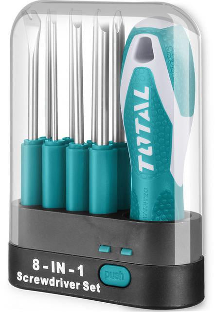 TOTAL Screwdriver Set 8IN1 THT250906 Interch