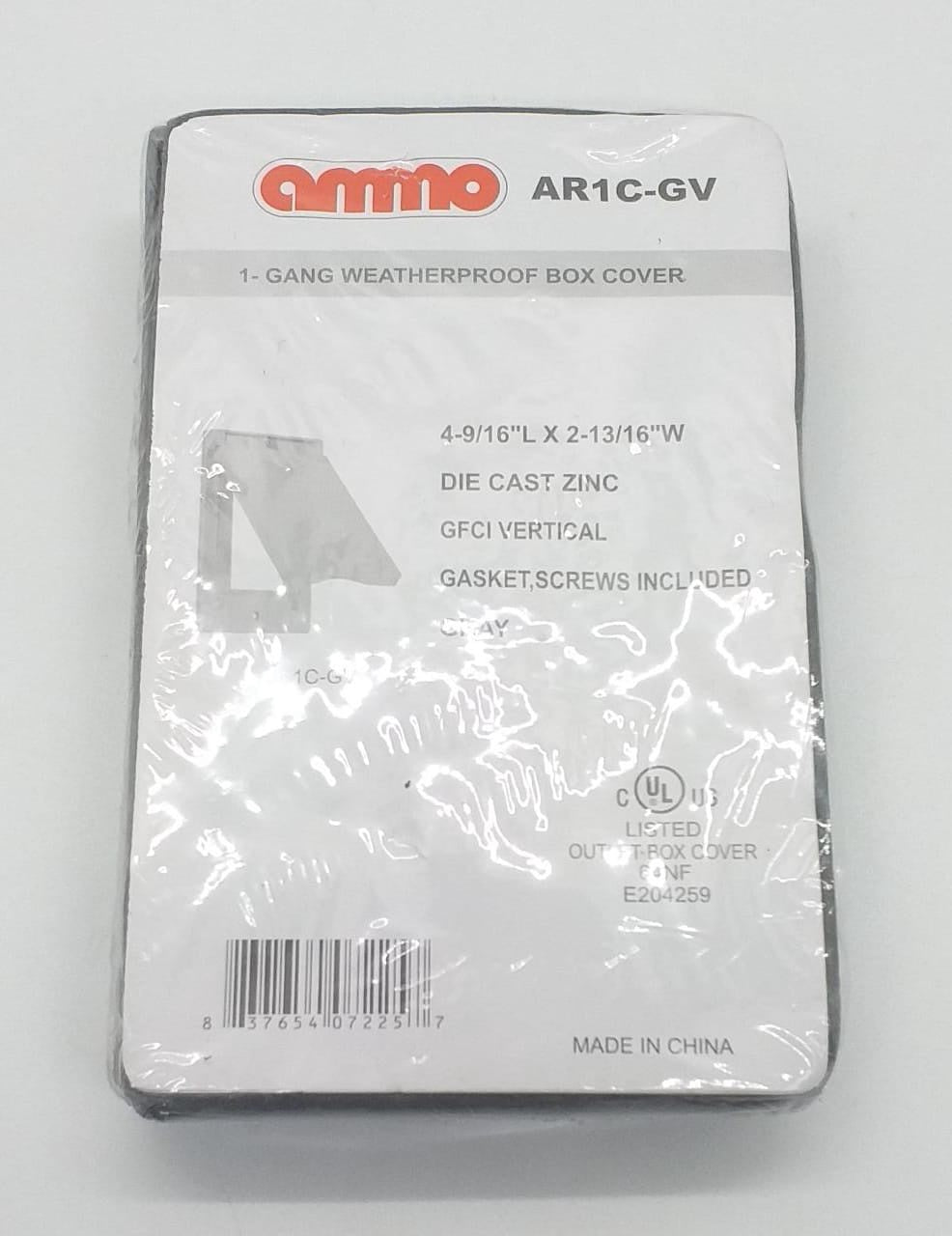 AMMO Weatherproof Cover Gfci Vertical AR1C-GV Die Cast Zinc