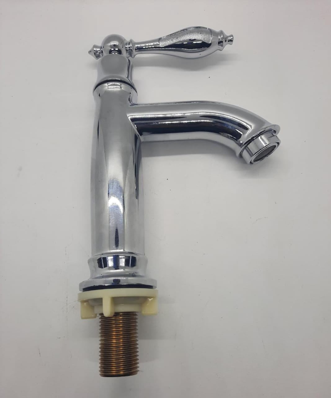 Pillar Tap 1/2" Tall Lever Round NICKLE/GREEN