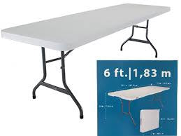 LIFETIME Plastic Table White Folding 6FT 852-5011