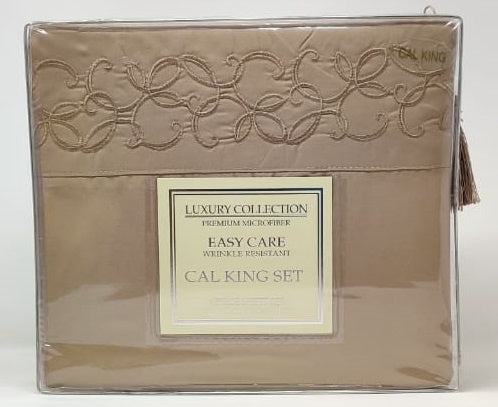 LUXURY COLLECTION Bedsheet Set Cal King 4-PIECE Easy Care