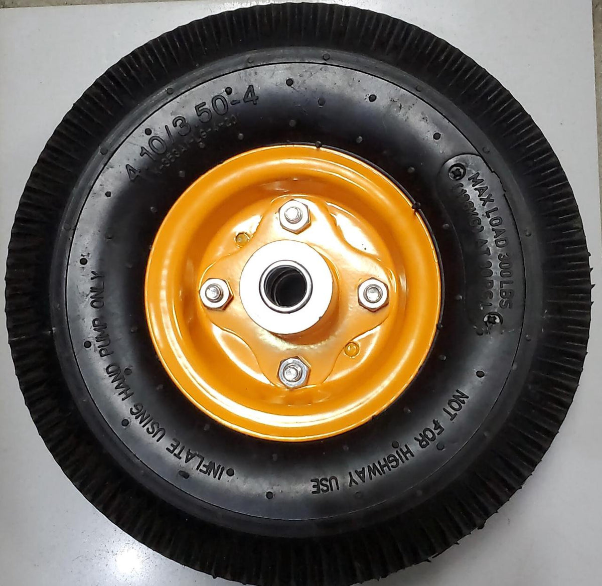 SINGH'S SUNSET Hand Truck Trolly Wheel 4.10/3.50-4 4P Orange