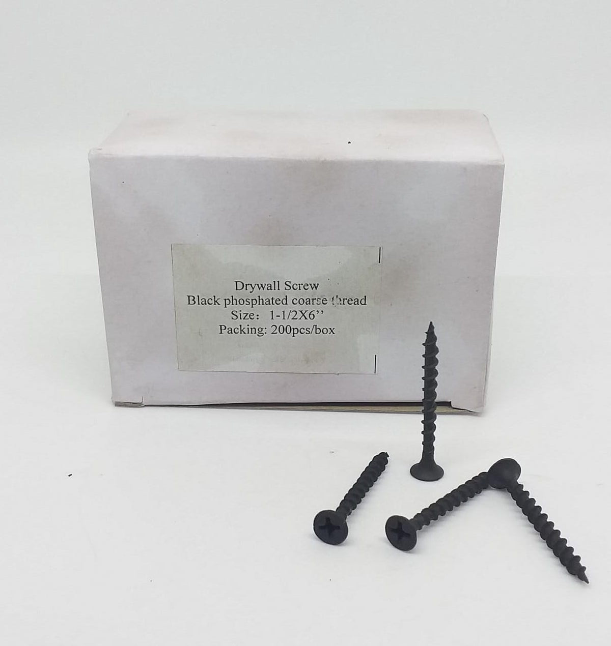 Screw Drywall 6 X 1 1/2" Black 200PCS Box 71849 Coarse Thread