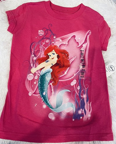 DISNEY Kids Tshirt Little Mermaid Pink