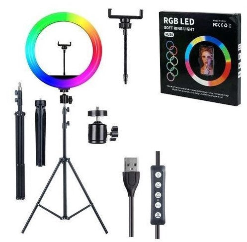 GENERIC LED Ring Light 12" MJ33 Rgb with Tripod Stand