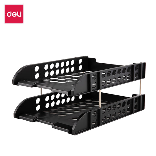 DELI Stationery File Tray 9216 2-TIER Black
