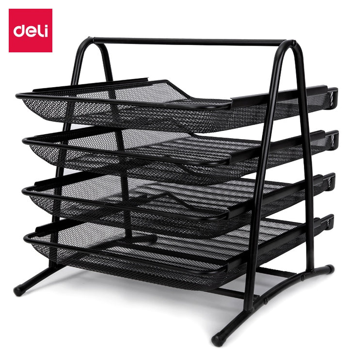 DELI Stationery File Tray 9184 4-TIER Black