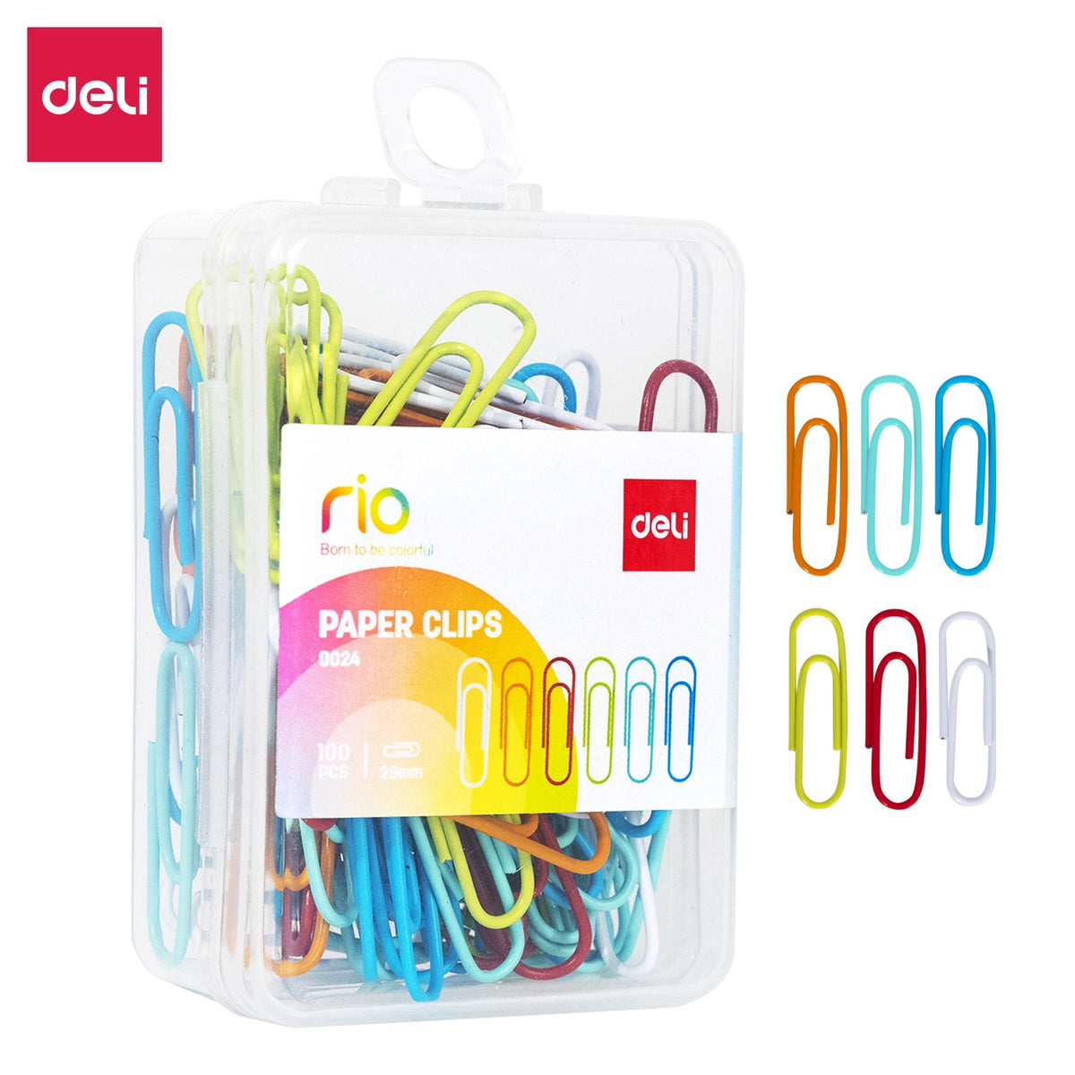 DELI Stationery Paper Clip 0024 Rio 100PCS Pack