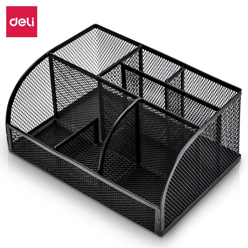 DELI Stationery Mesh Desk Organizer 8903 Metal