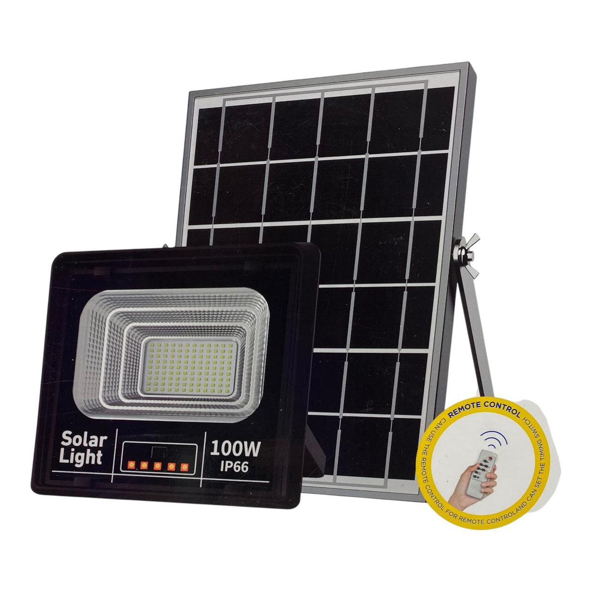 JORTAN Lamp LED Solar Flood 100W JT-91001-YY100W 6500K IP66