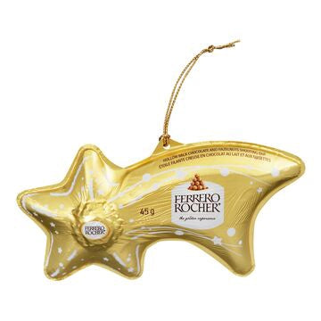 FERRERO ROCHER Hollow Milk Chocolate and Hazelnut Christmas Shooting Star 45G
