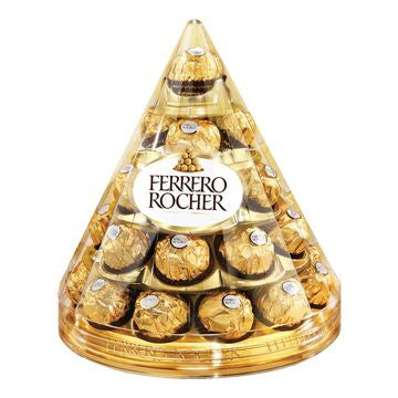 FERRERO ROCHER Fine Hazelnut Milk Chocolate Cone Clear Pack 350G