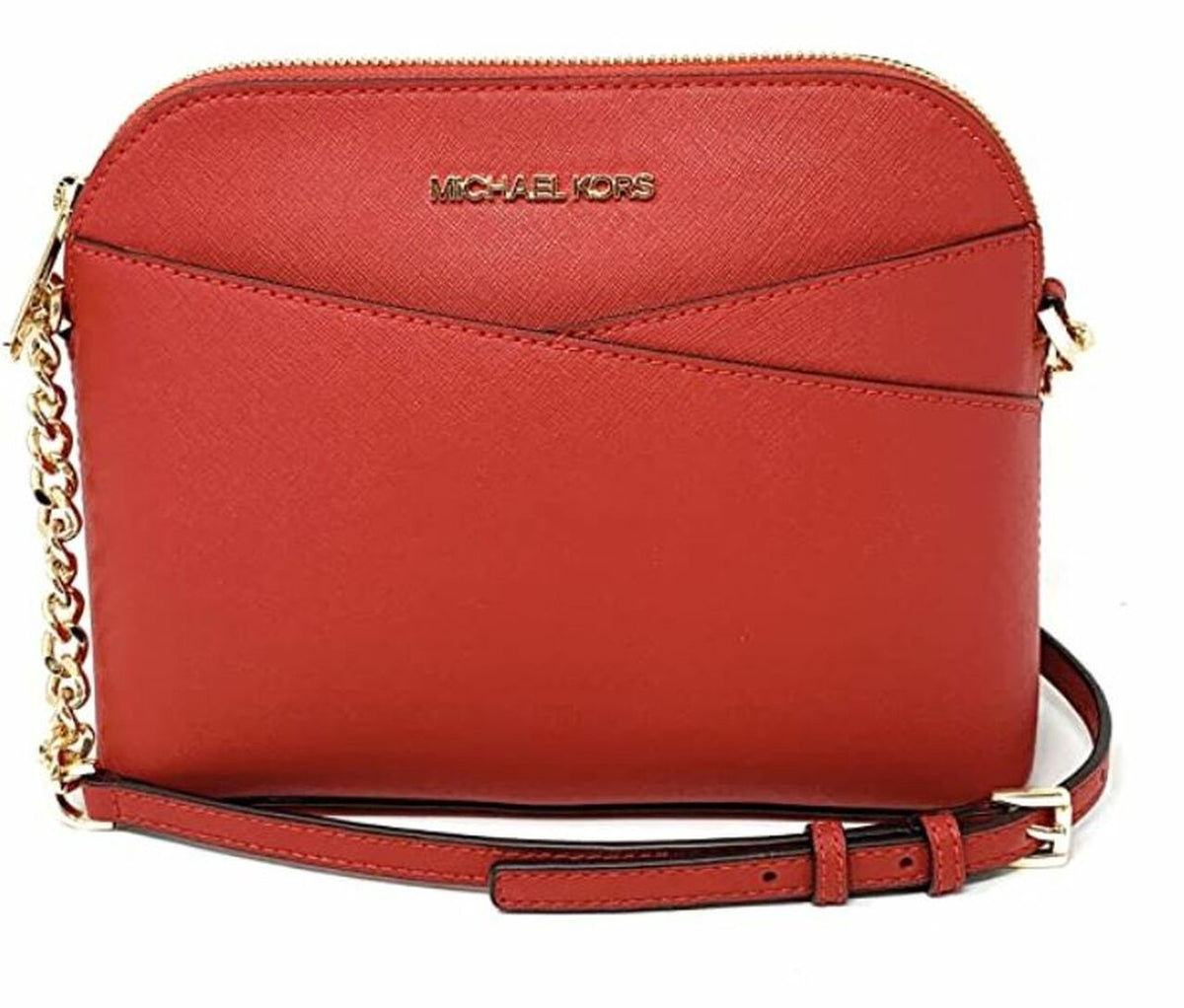 MICHAEL KORS Bag Crossbody Dome Red / Blush Leather Gold