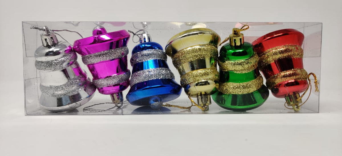 Christmas Decorations Bells A3-360 6PCS Pack Multicolor
