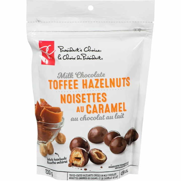 PRESIDENT CHOICE Pc Milk Chocolate Toffee Hazelnuts 250G