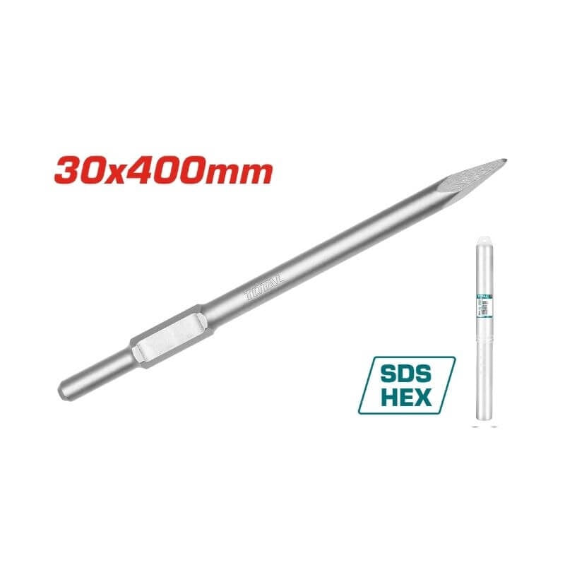TOTAL Bit Jack Hammer TAC15333011 Sds Hex Chisel 30MM