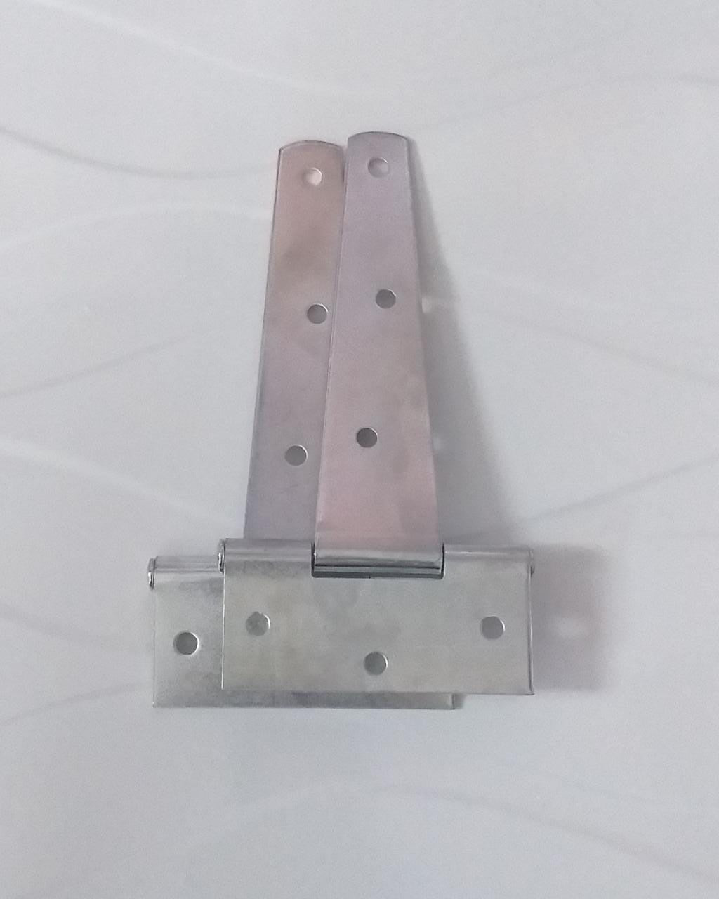 Tee Hinges 6" Narrow Chrome Pair