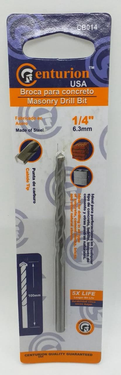 CENTURION Drill Bit Concrete 1/4" CB014