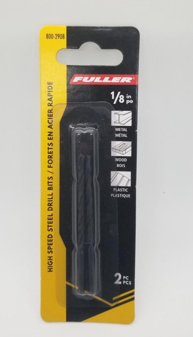 FULLER Drill Bit Metal 1/8" X 2PCS 800-2908
