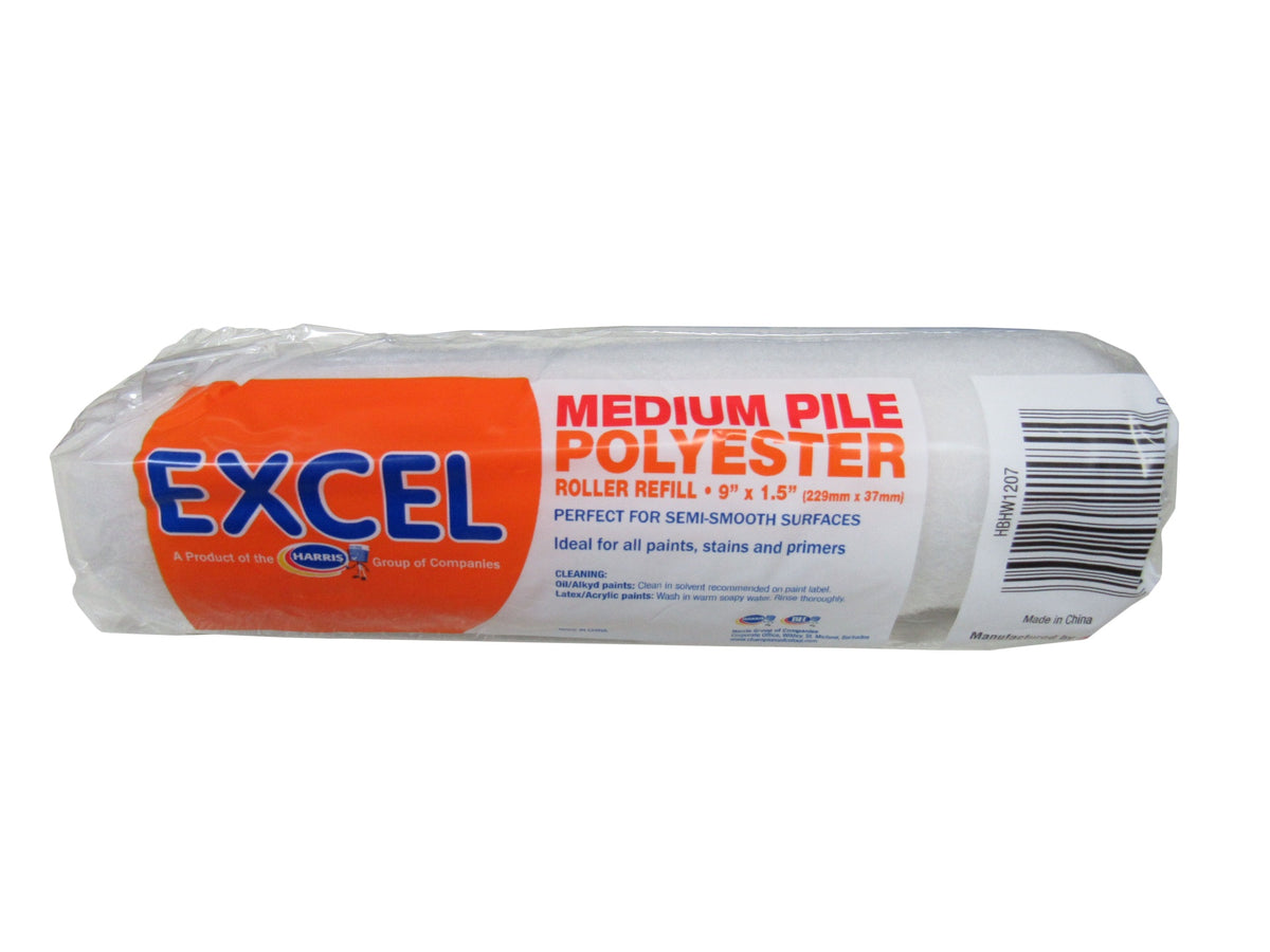HARRIS Roller Brush Pad 9" Excel HBHW1207 Medium