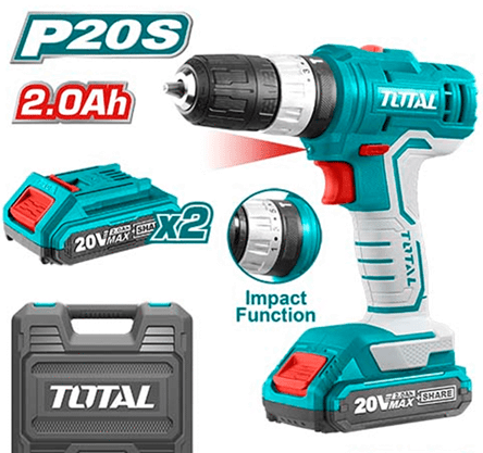 TOTAL Drill Gun UTIDLI20012 20V Lithium Ion 2.0AH