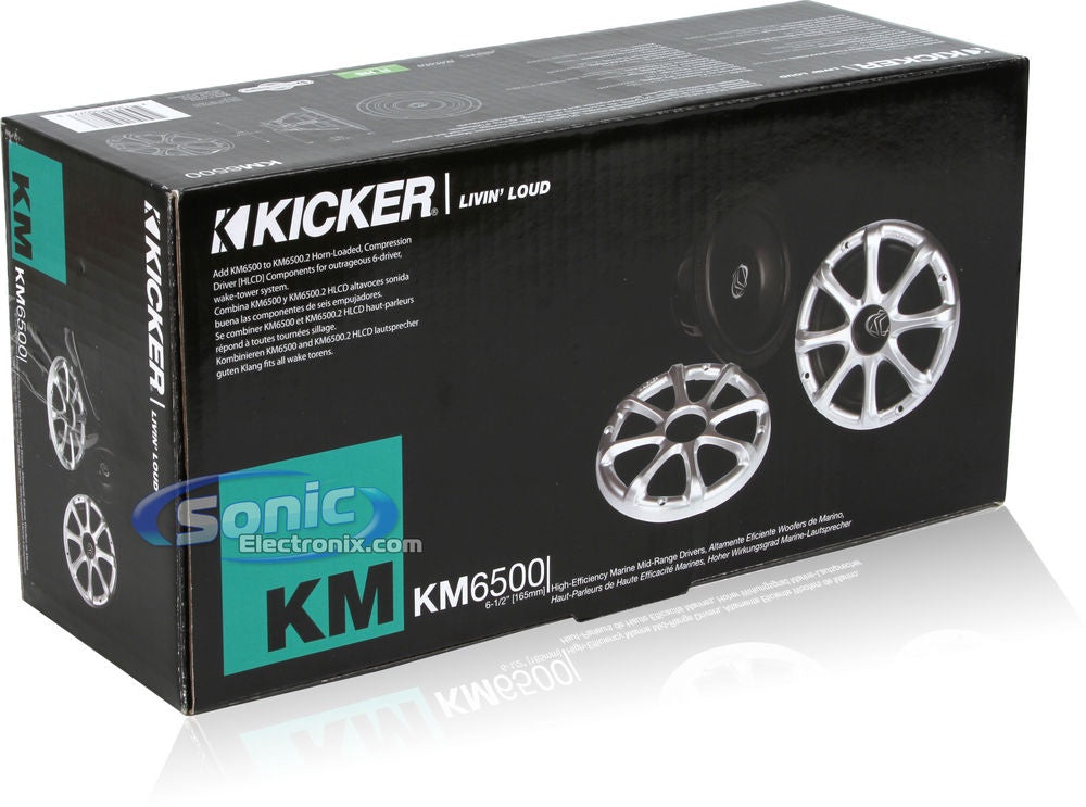 KICKER Speaker Car 6.5" KM65002 W/HORN Marine