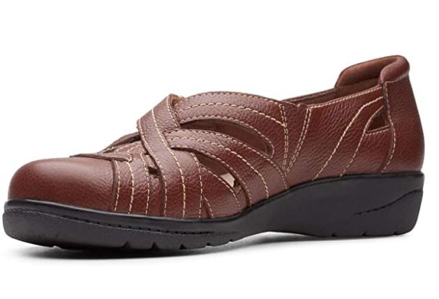 CLARKS Footwear Women Cheyn Tulip Loafer Mahogany Leather